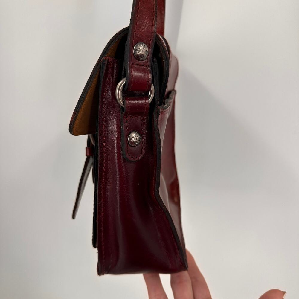 Patricia Nash Lari Oxblood Red Leather Crossbody Satchel Purse - Picture 13 of 13